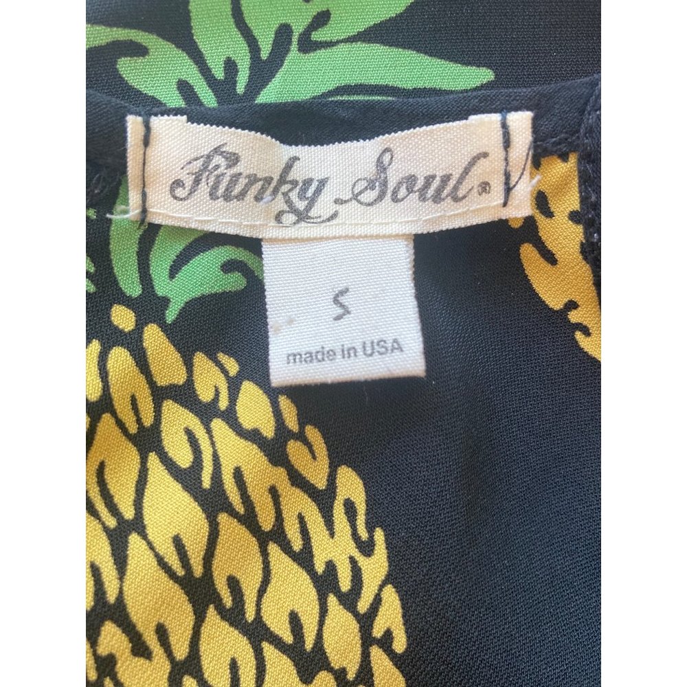Funky Soul Pineapple Tank top Spaghetti Strap Open Back Small - Picture 6 of 6